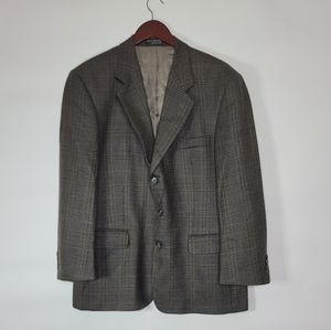 Vintage Blazer Plaid Wool blend